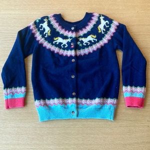 Mini Boden Knit Embroidered Cardigan
